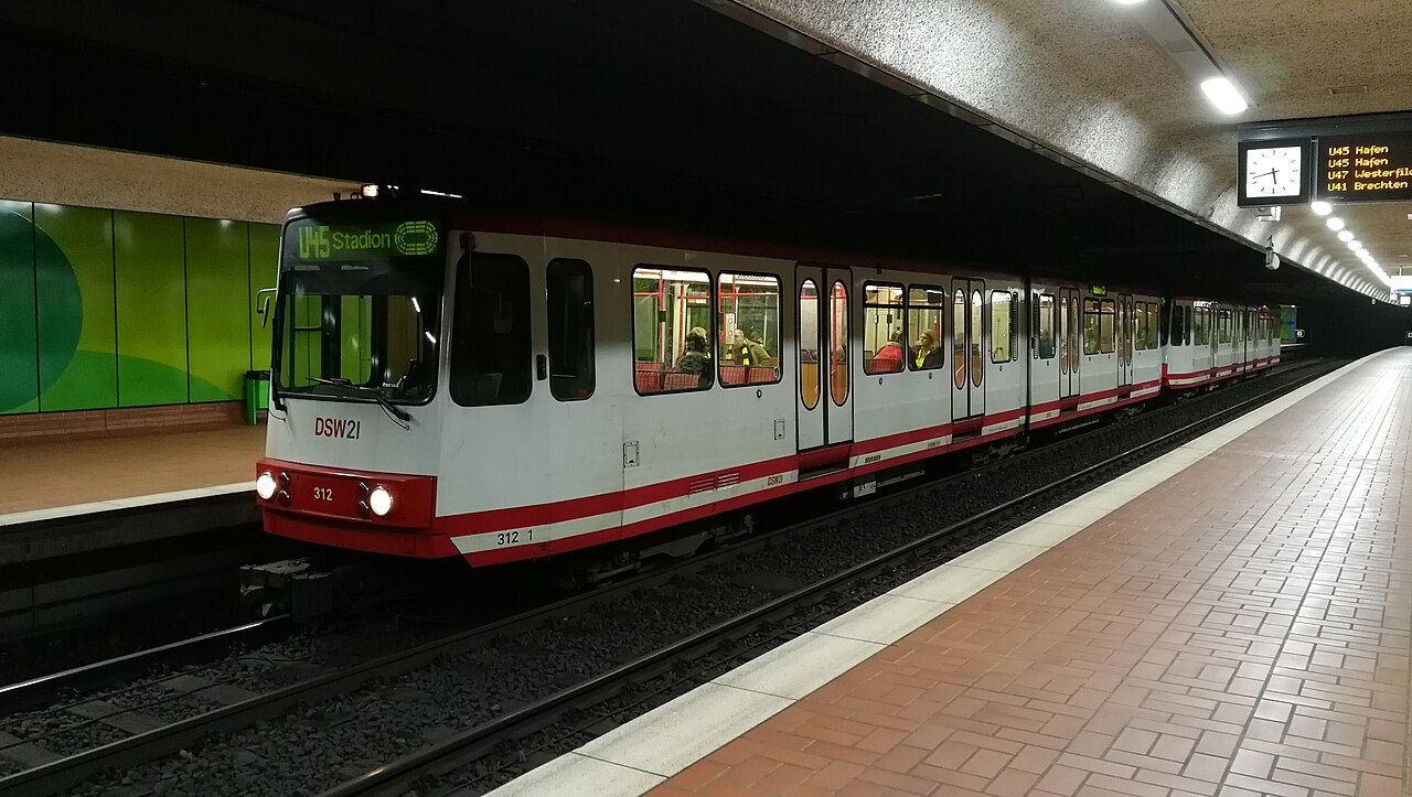 A U45 Stadtbahn light rail train on the Dortmund network