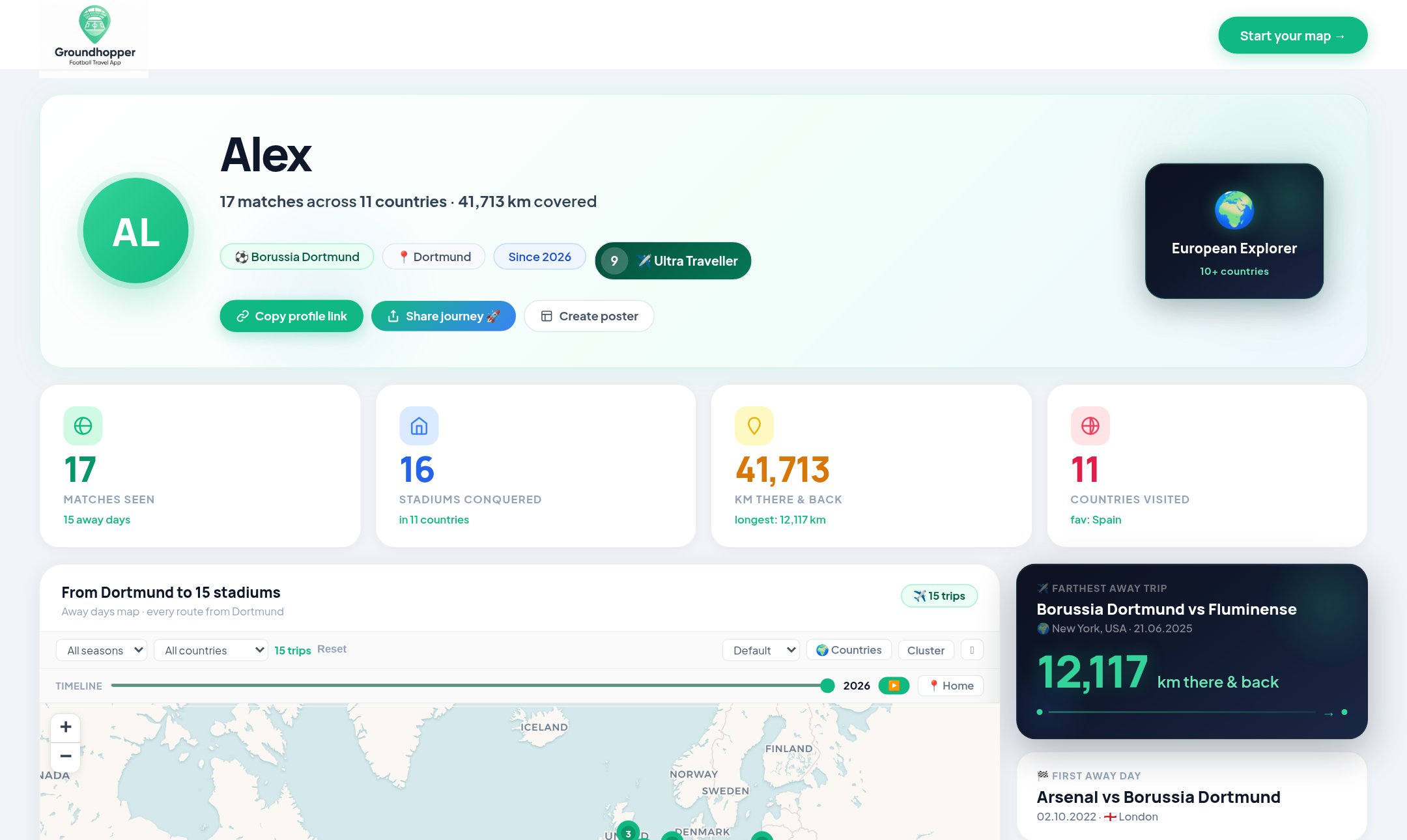 Public profile — your journey, one link